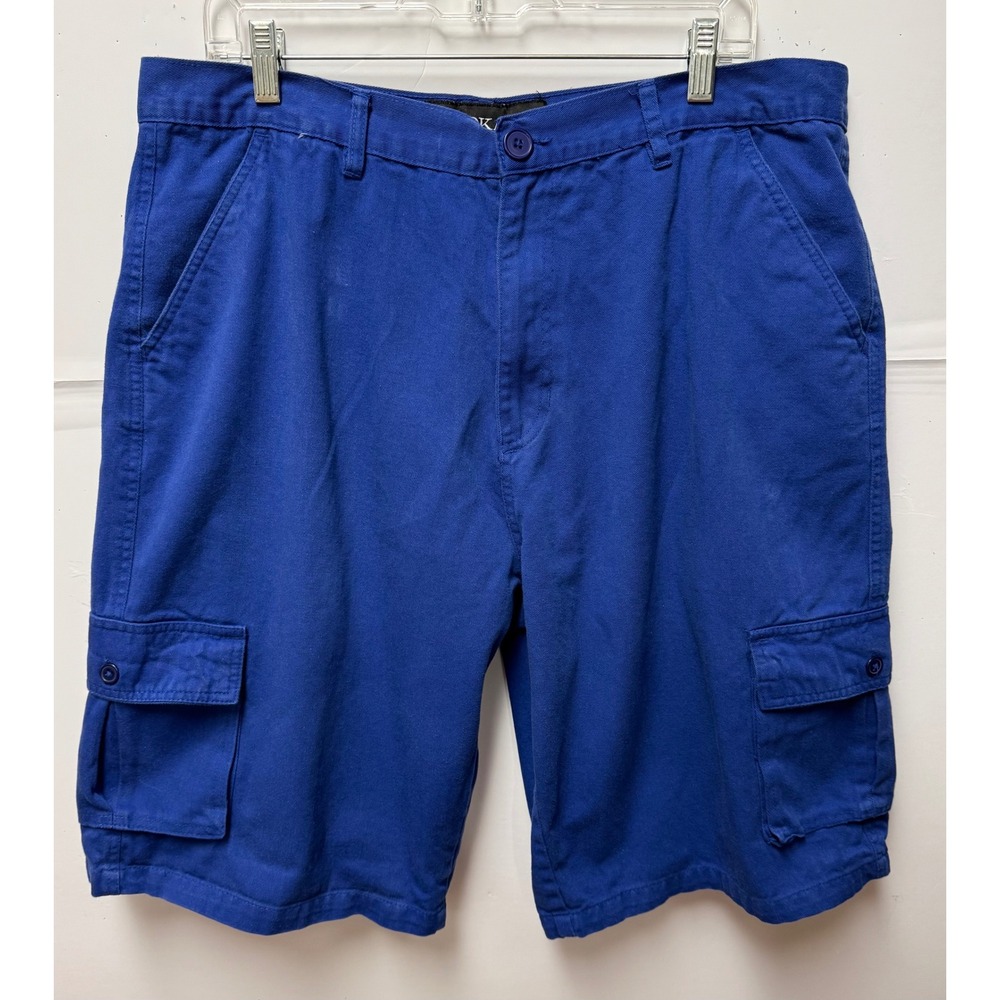 Lokal Cargo Shorts Mens 40 Royal Blue Cotton Utility Pockets Gorpcore Hiking Y2k